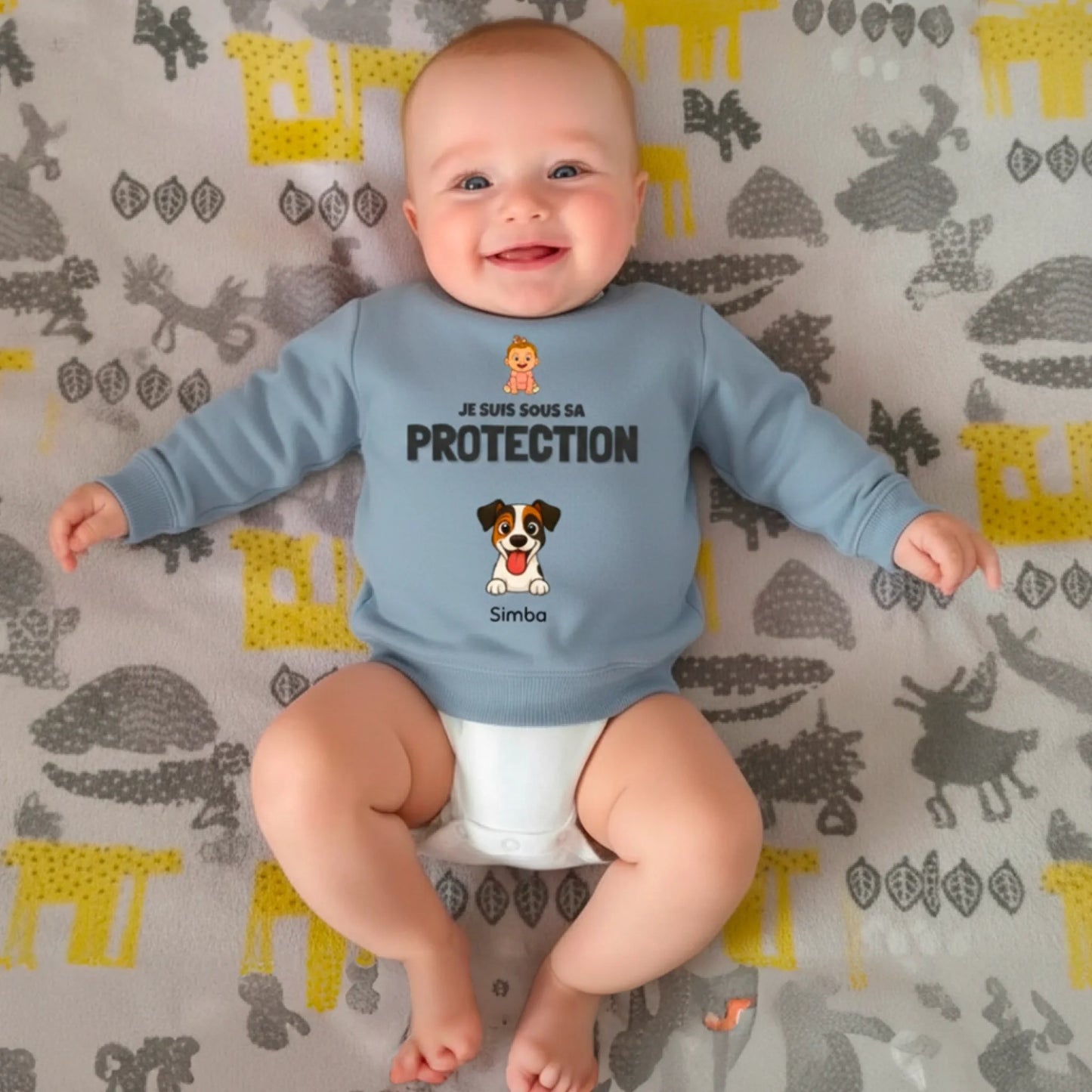 bébé sur le dos